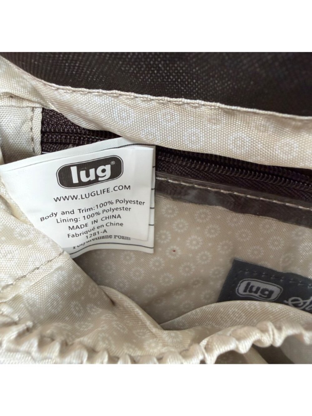 NWOT Lug Samba Quilted Travel Crossbody Bag With Multiple Pockets - Dark Brown - Picture 5 of 6